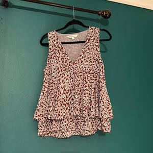 Dressy Animal Print Womens Tank Top Size Medium